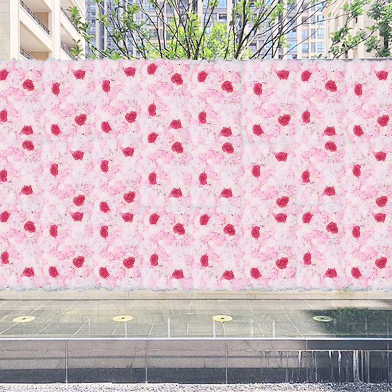 Décoration murale en soie 3D pour fond de mariage