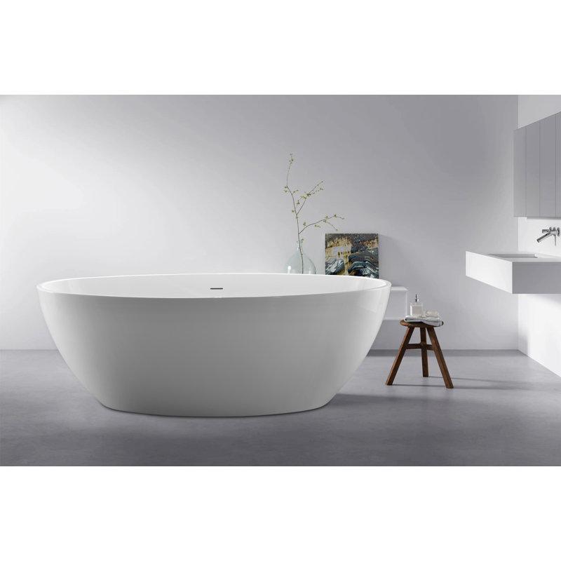 59.05'' x 33.46'' Soaking Acrylic Bathtub