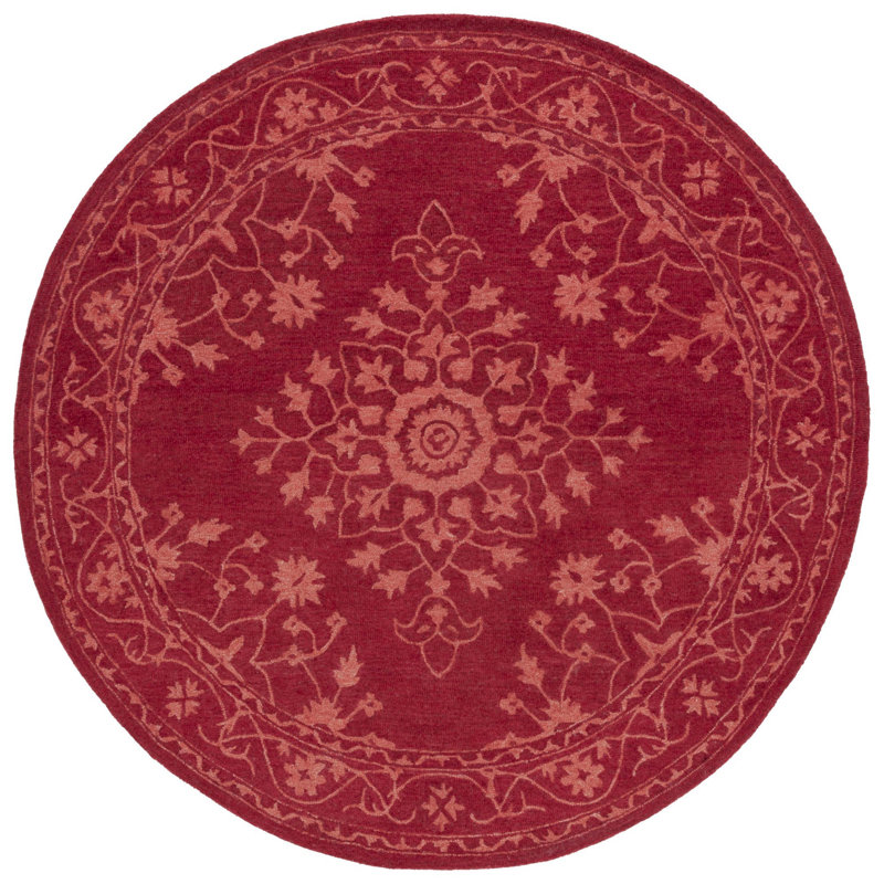 Culebra Hand Tufted Wool Oriental Rug, Round 7'