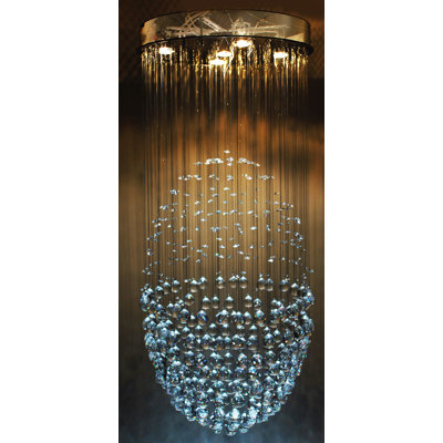 5 - Light Glass Tiered Chandelier
