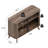 Aurel Modern 42.1" Fluted Sideboard with Sliding Doors & Shelves-114330614