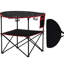 Table de camping pliante, 4 porte-gobelets, support de 66 lb, installation facile pour les pique-niques extérieurs avec chargement, tissu, utilisation rapide