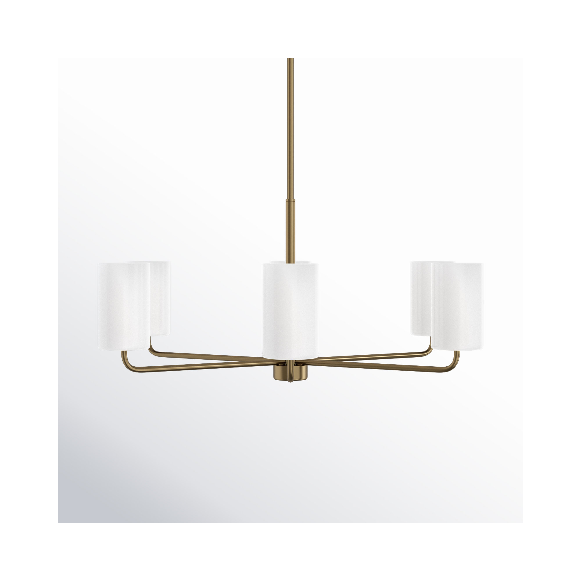 6 - Light Metal Dimmable Shaded / Spider Chandelier, No, Gold