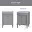 Ensemble de meuble-lavabo simple autoportant 24 po avec plateau en résine Conol-671759393
