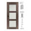 Porte pré-suspendue simple en bois manufacturé et vitré Avon 3 Lite DIY-FRIENDLY-93217034-92663442-92663451