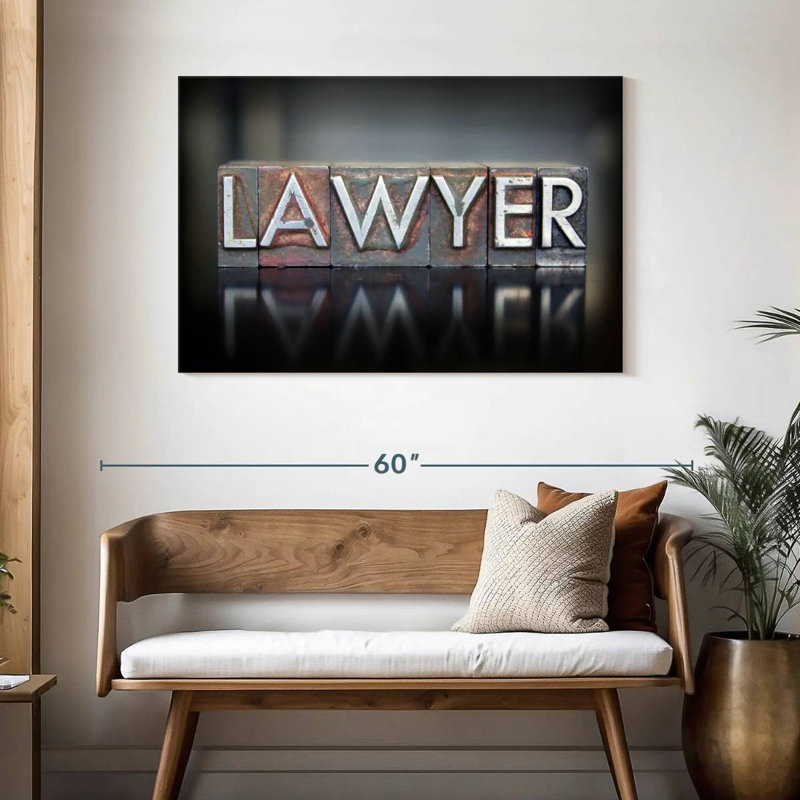 Alcaraz Lawyer, typographie, H 30 po x l 45 po