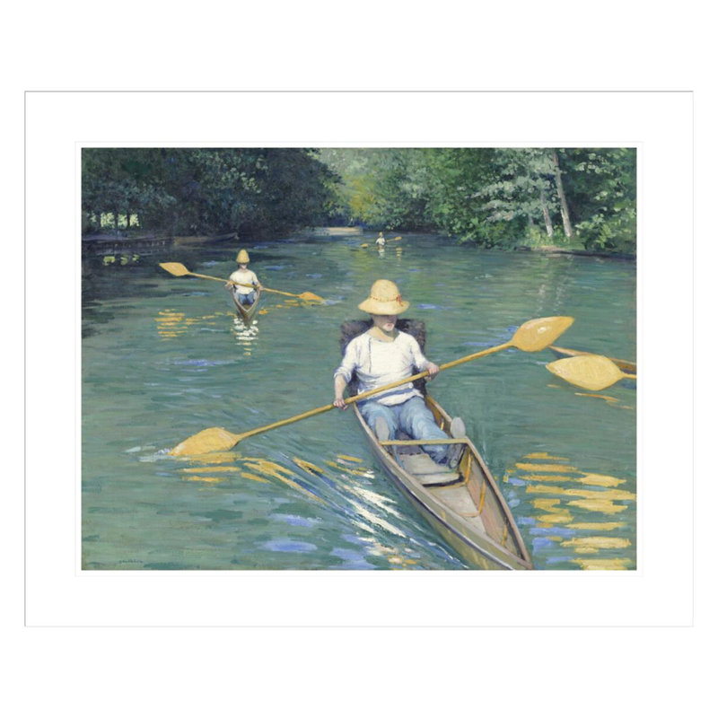 «Skiff» par Gustave Caillebotte - Estampe numérique encadrée, H 23,5 po x l 28,83 po