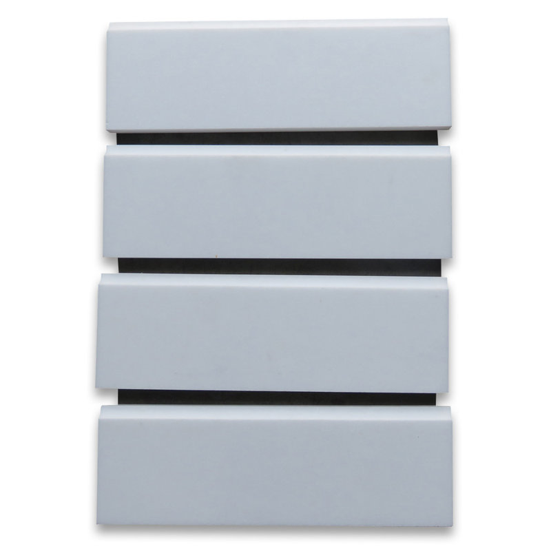 Carreau de marbre bullnose blanc 4 po x 12 po