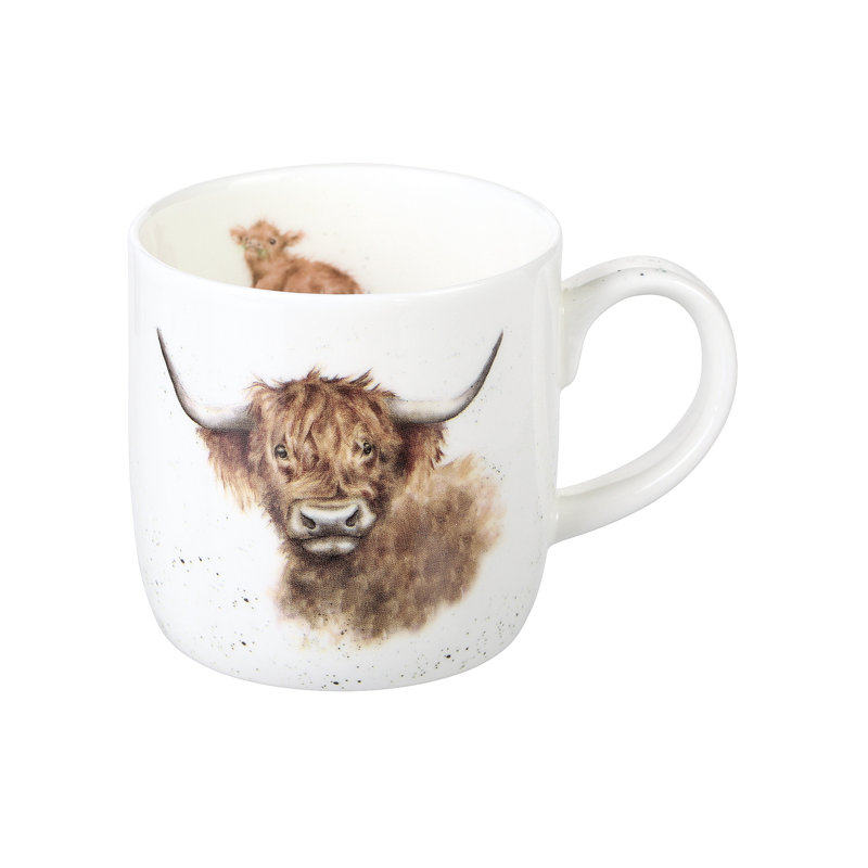 Wrendale Designs, Fine Bone China - Highland Cow (Cow) Mug