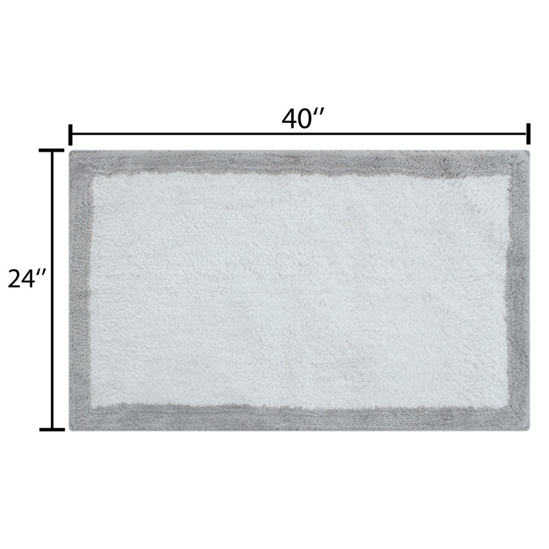 Chesapeake Lakewood Micro Tufted Bath Rug- 24"X40", Gray