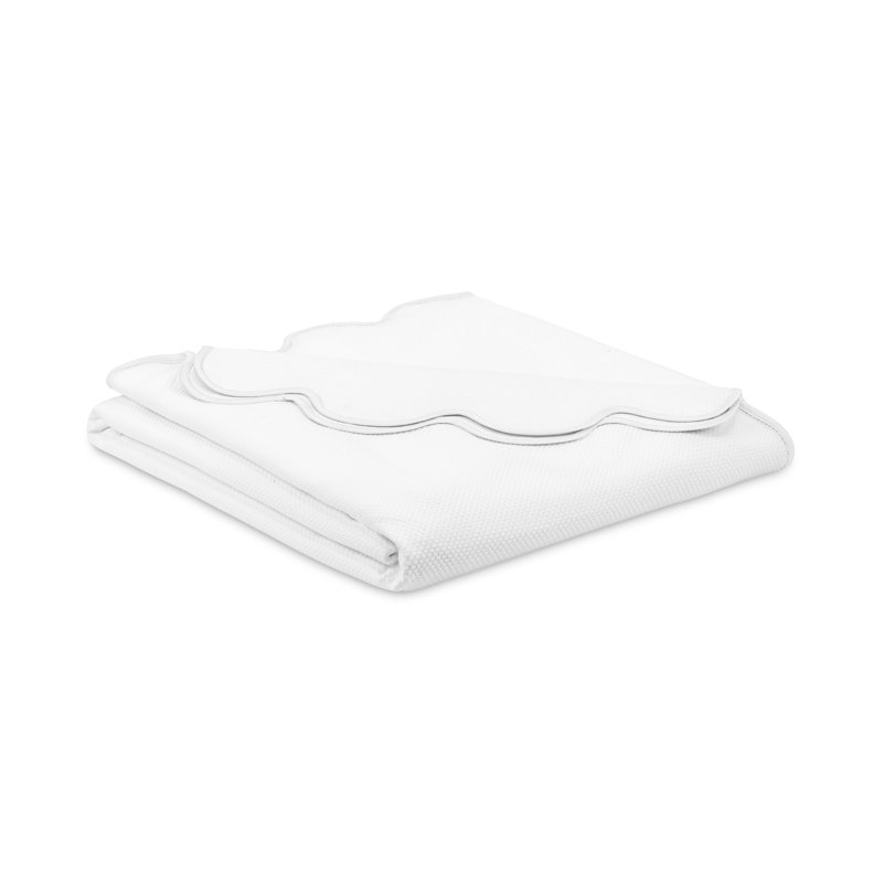 Honeycomb 100% Cotton Coverlet, California King Coverlet / Bedspread, White