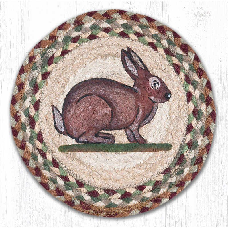  Dessous-de-plat rétro à motif de lapin rétro 10 po x 10 po - Rustic Farmhouse Hot Pad