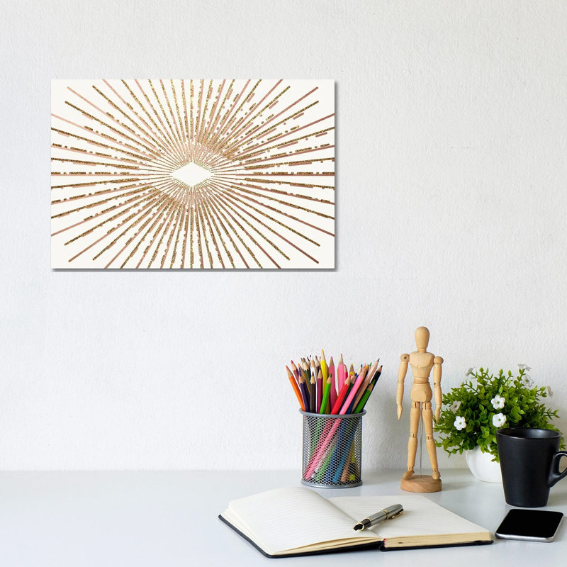 Vintage Burst I by Kimberly Allen - Wrapped Canvas Print, 20.32 cm H x 30.48 cm W