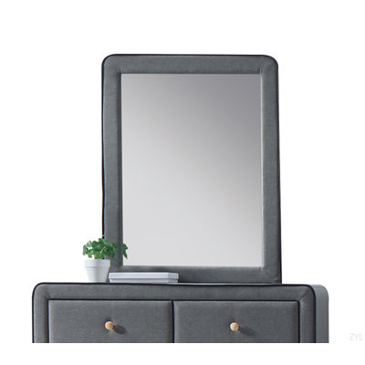 Light Gray Fabric Mirror