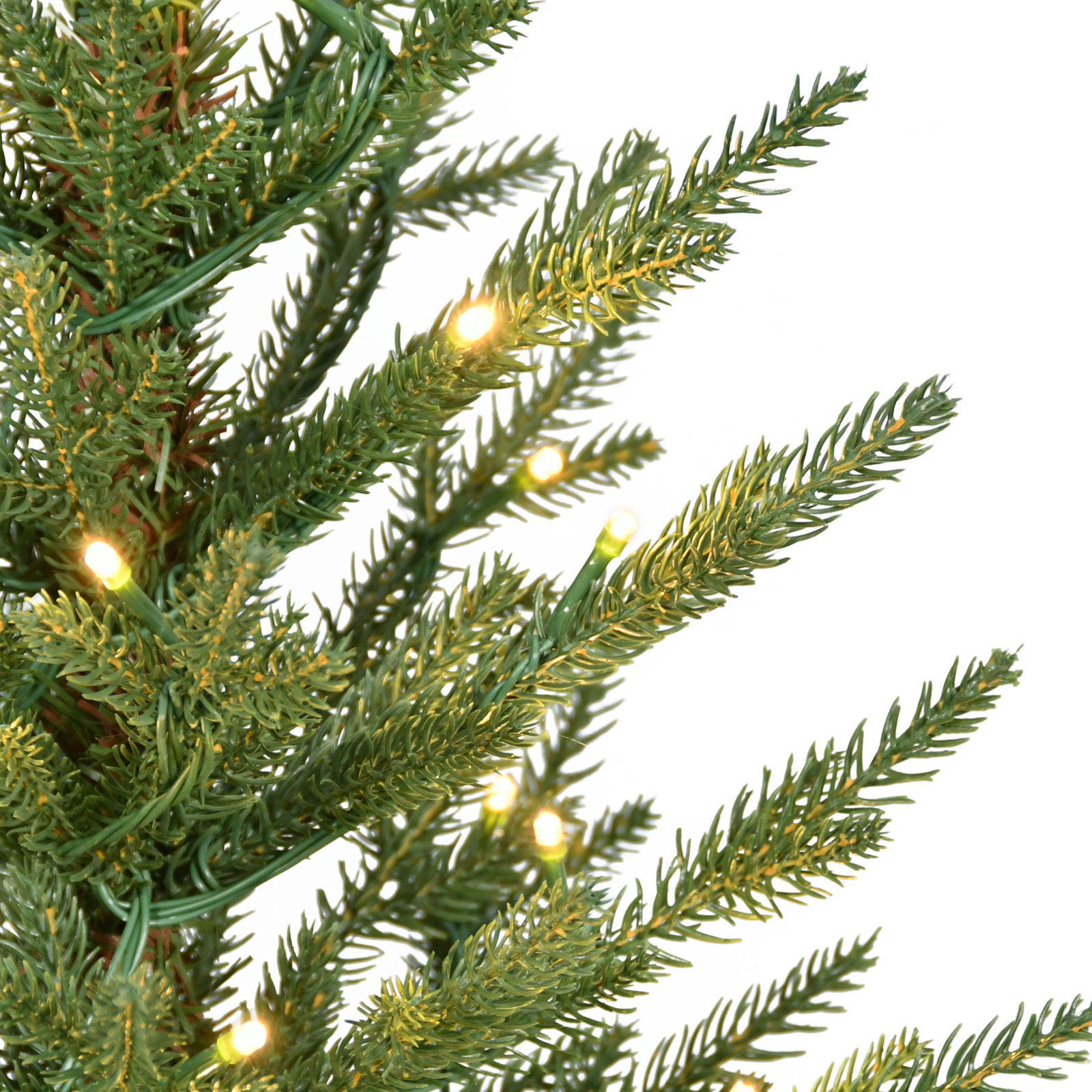 2' Pre-Lit Artificial Green Potted Arctic Fir Tree