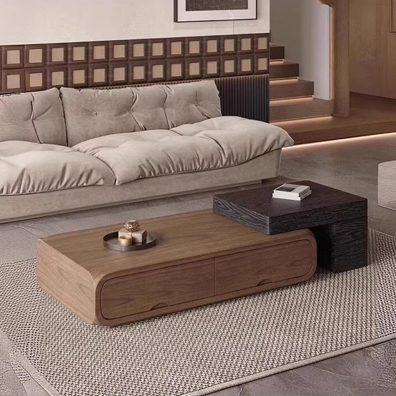 Modern simple solid wood tea table, 27.5" H x 43.3" L x 19.6" W