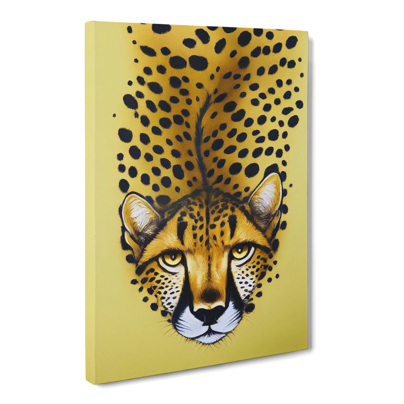 Cheetah Gouache - Wrapped Canvas, 60cm H x 40cm W x 3cm D