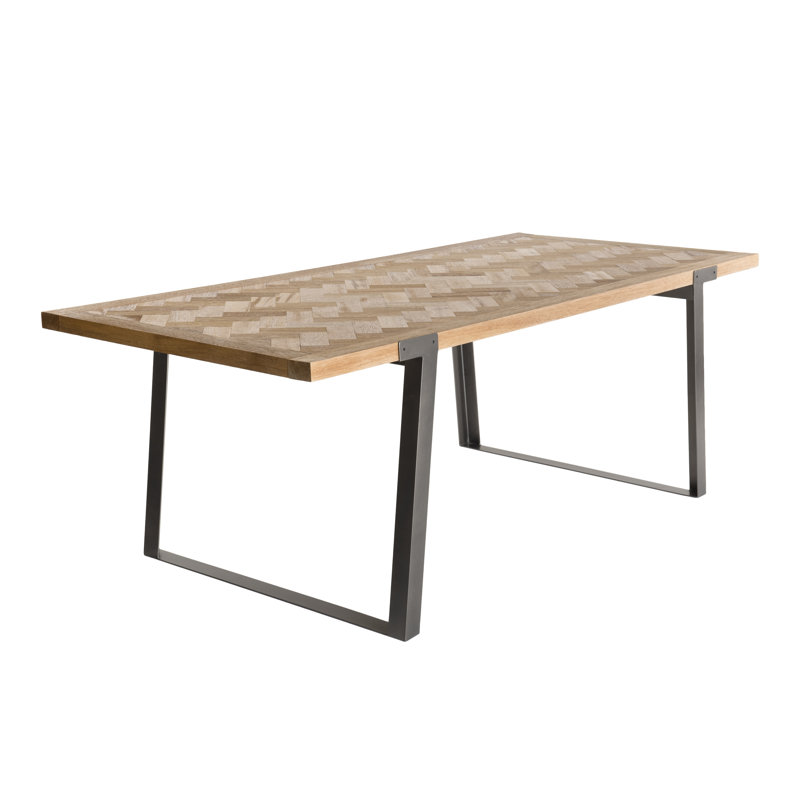 Ayers Fir Rectangular Wood Top Dining Table