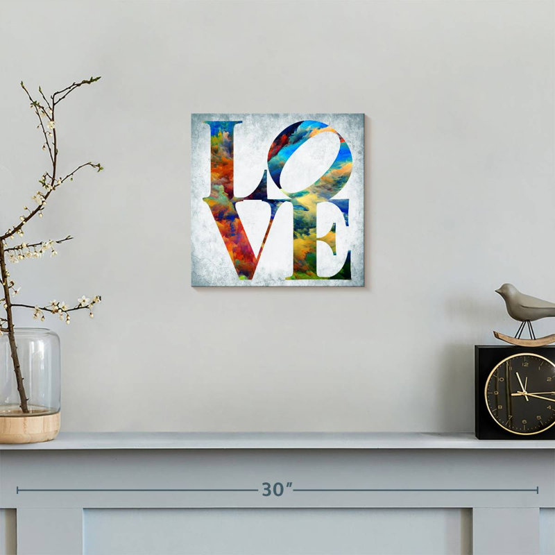 «Vibrant Love», impression sur toile, H 10 po x l 10 po x P 1,25 po