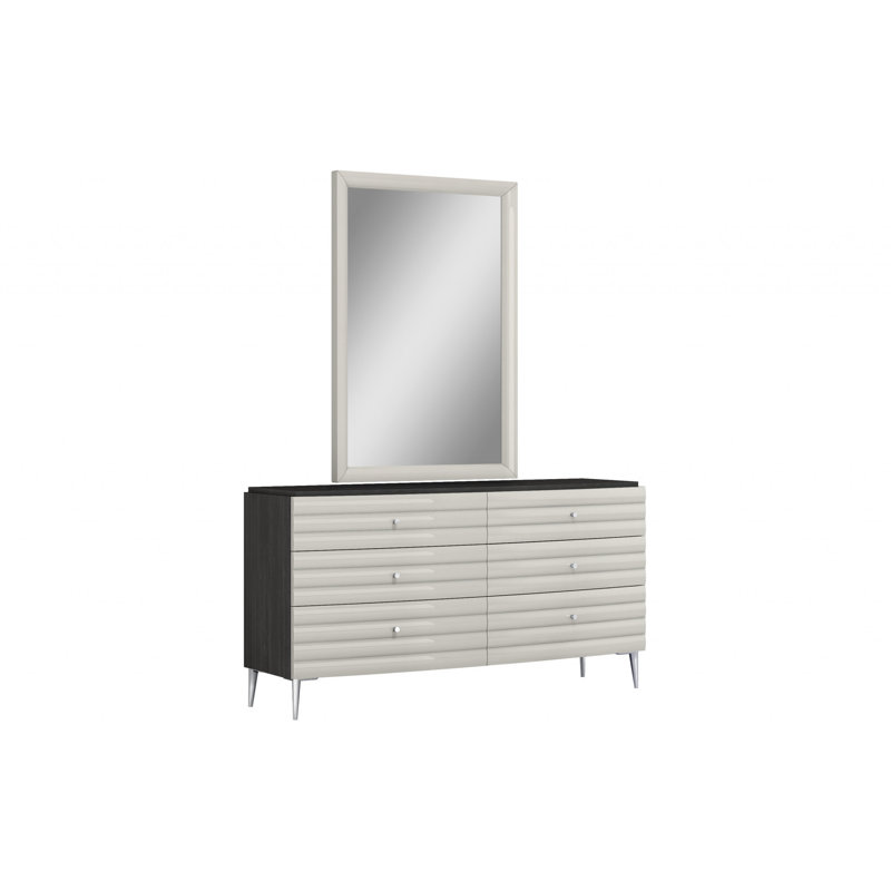 Commode double 6 tiroirs l 64 po