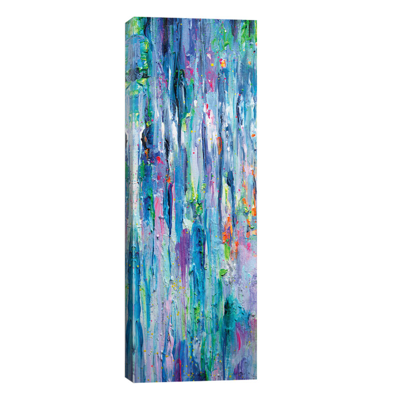 Silver Rain by Tanya Shatseva - Wrapped Canvas Panoramic Painting, 121.92 cm H x 40.64 cm W x 3.175 cm D