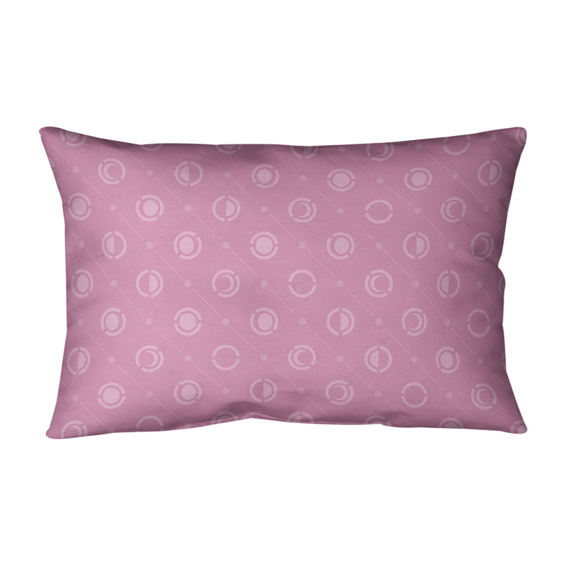 Coussin lombaire Moon phases, H 14 po x l 20 po, Rose, Pas de bourre