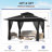 11X11 Gazebo, Outdoor Patio Gazebo With Mosquito Netting, Double Roof Metal Gazebo, Canopy For Backyard Covered Patio, Heavy Duty Gazebo Outdoor For Garden Deck Lawn, Black / Gray / Khaki / Navy Blue-124949853-126133270