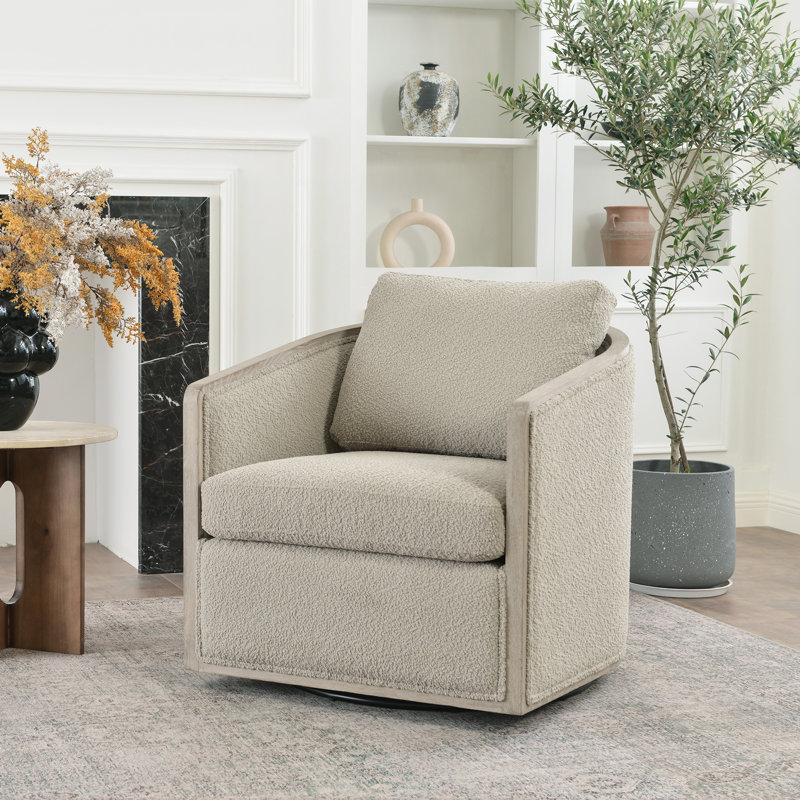 Fauteuil demi-tonneau pivotant de 30 po Holl, Boucle d'avoine