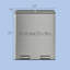 2 x 8 gallons en acier inoxydable multi-compartiments avec 15 sacs poubelles-136952039