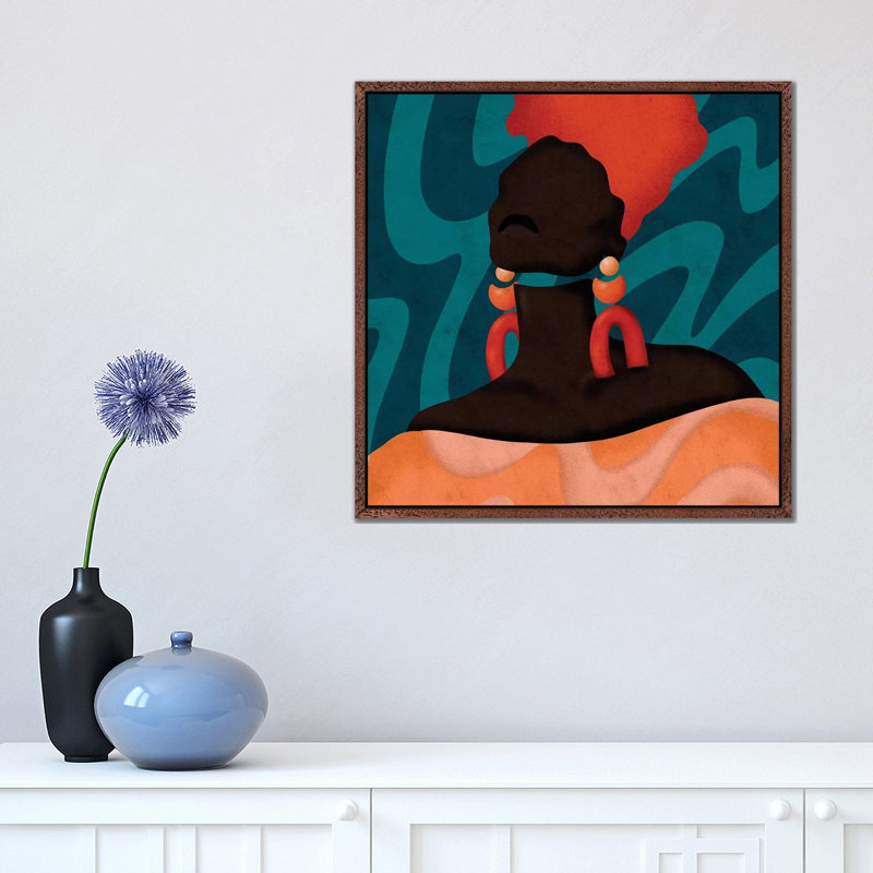 Sonya by Reyna Noriega - Print on Canvas, 66.04 cm H x 66.04 cm W, Brown Framed