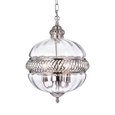 Luminaire suspendu sphère unique 3 lumières Flannigan