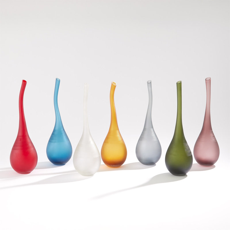 Curvature Bottle, 19" H x 5.5" W x 5.5" D, Olive