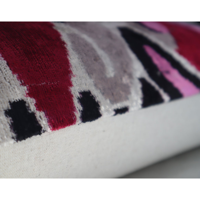 Velvet Rectangular Pillow Cover & Insert, Red Geometric Shapes