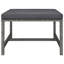 Ensemble de canapé modulaire d'extérieur 3 pièces avec repose-pieds, rotin gris et polyester