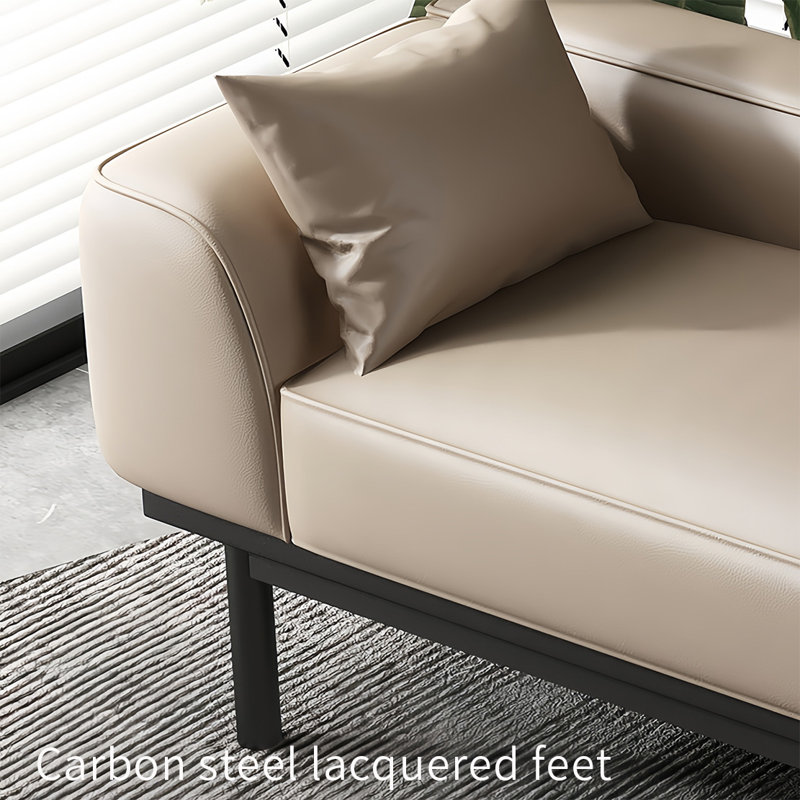 Leather Match Upholstered Bench, Khaki, 21.65" H x 70.86" W x 21.65" D