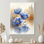 Bleuet bleu pivoines par la rivière II - pivoines, reproduction d'art sur toile