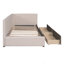 Lit de jour rembourré avec 2 tiroirs de rangement, structure de canapé-lit simple, aucun sommier nécessaire, tissu en lin (lit de jour)-326250320