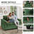 49.5'' W Oversized Premium Chenille Armchair And A Half With Accent Pillow & Removable Cushions-Set Of 2-1939881737