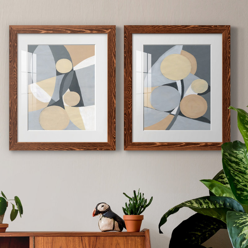 " Millenium I " 2 - Pieces, White, Maple Paper, 20" H x 17" W x 1" D