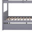Full Over Full Rubber Wood Bunk Bed With Trundle, Convertible To 2 Full Size Beds, With Twin Size Trundle-106342055