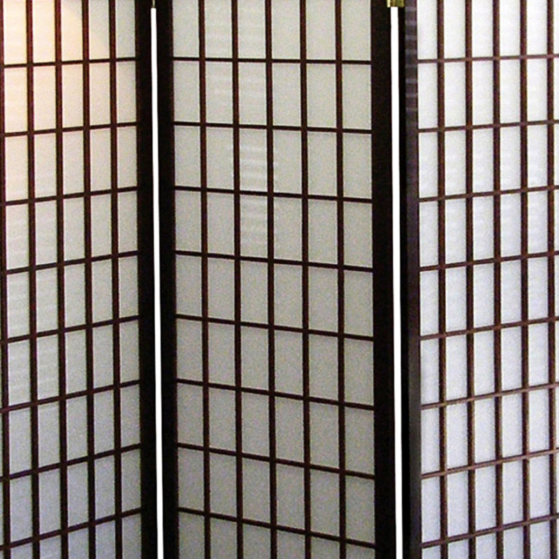 3 cloisons de chambre japonaises avec cerisier, grand écran inspiré de 70 po, haut, finition cerisier