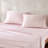 Pleat Cotton Sheets Hushed Violet 4 Piece Set Queen-116543531-116543527