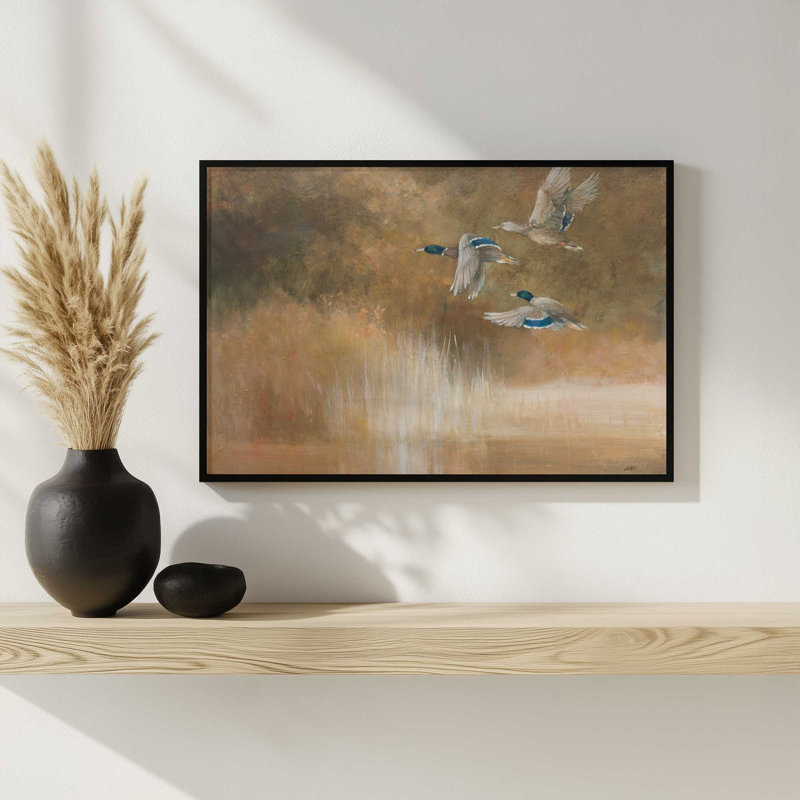 «Life On The Lake» par Julia Purinton, reproduction d'art, H 36 po x l 48 po, Argent