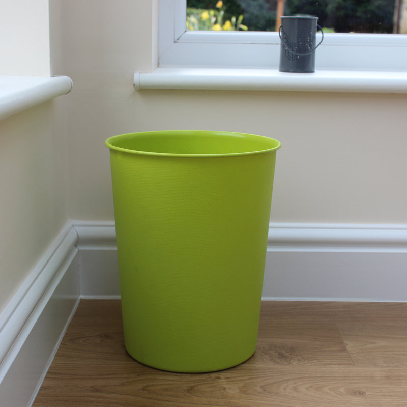Plastic Open Waste Bin - 26.5L, Green