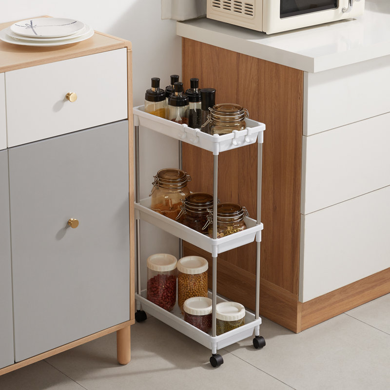 27.56cm H x 7.87cm W Utility Cart, White