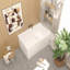 Baignoire autoportante en acrylique de 43 po avec siège: forme rectangulaire spacieuse, finition blanc brillant, trop-plein chromé et bonde escamotable