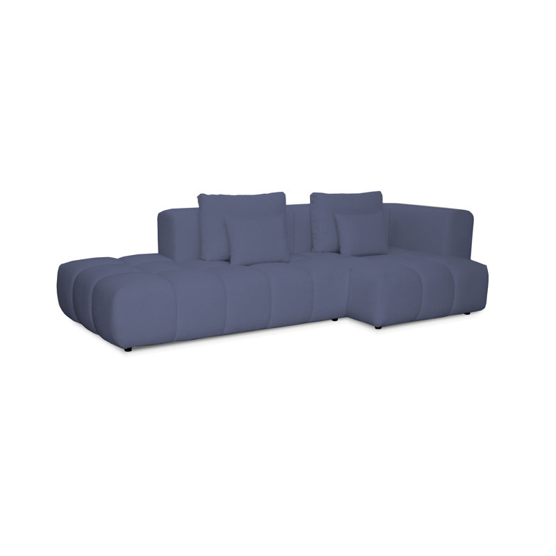 4 Seater Sofa & Chaise, Left Hand Facing, Navy