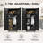 71"H Lockable Steel Storage Cabinet with Rolling Casters, Freestanding Metal Wardrobe with 3 Removable Shelves & Hanging Rod, Mobile Security Cabinet for Home, Office, Garage & Fire Department, Black