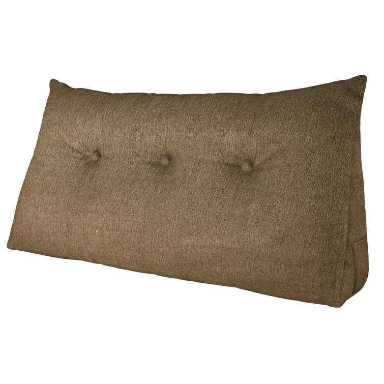Sit-Up Back Comfort Large Triangular Bolster Headboard Reading Wedge Pillow