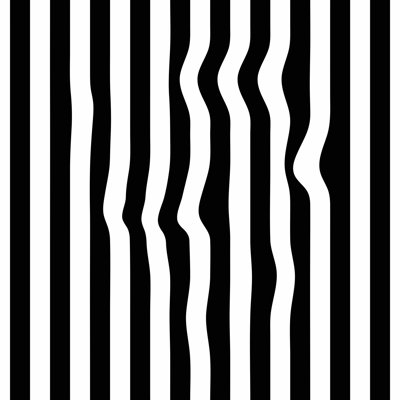 Warped Vertical Stripe Wallpaper